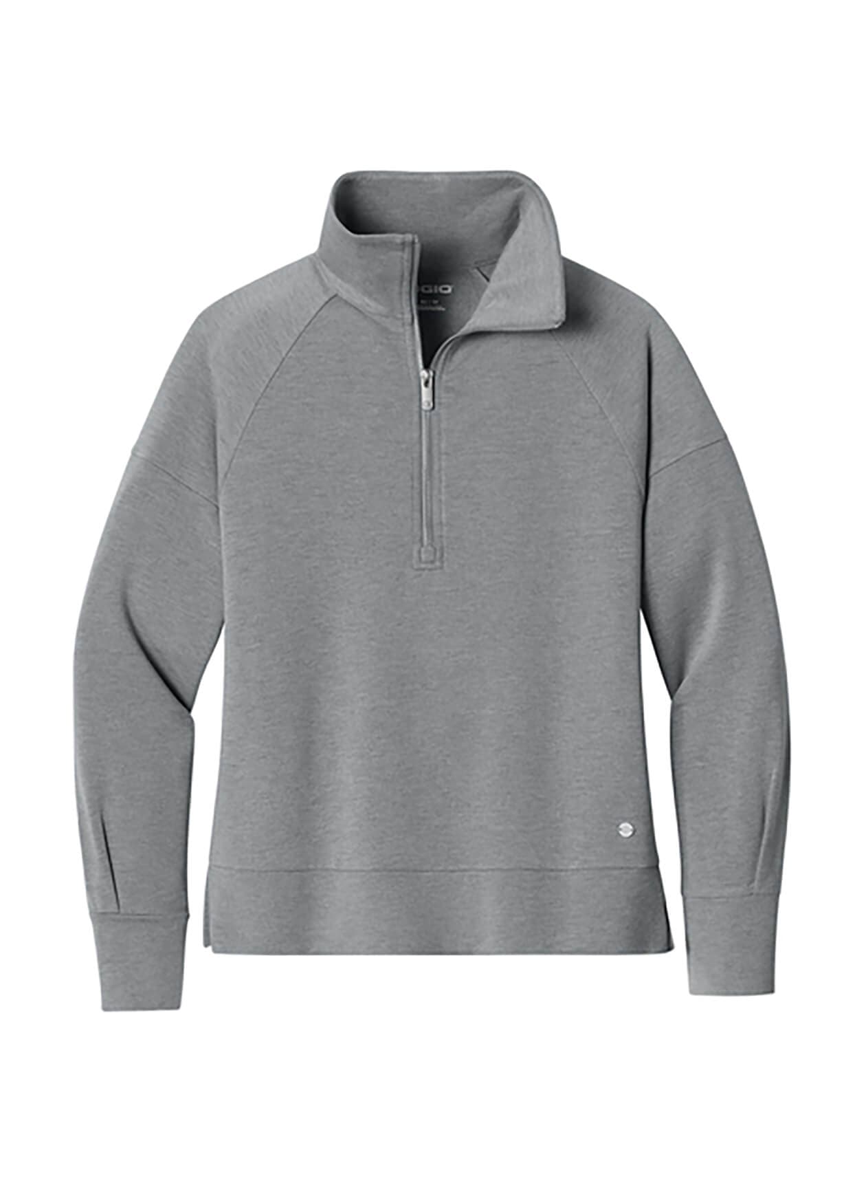 OGIO Women's Luuma Half-Zip - Light Grey 3XL