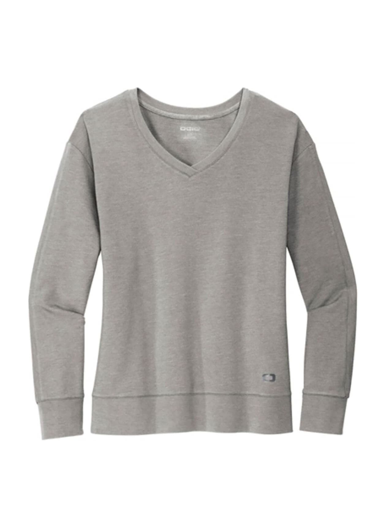 OGIO Women's Luuma Flex V-Neck Sweatshirt - Light Grey 3XL