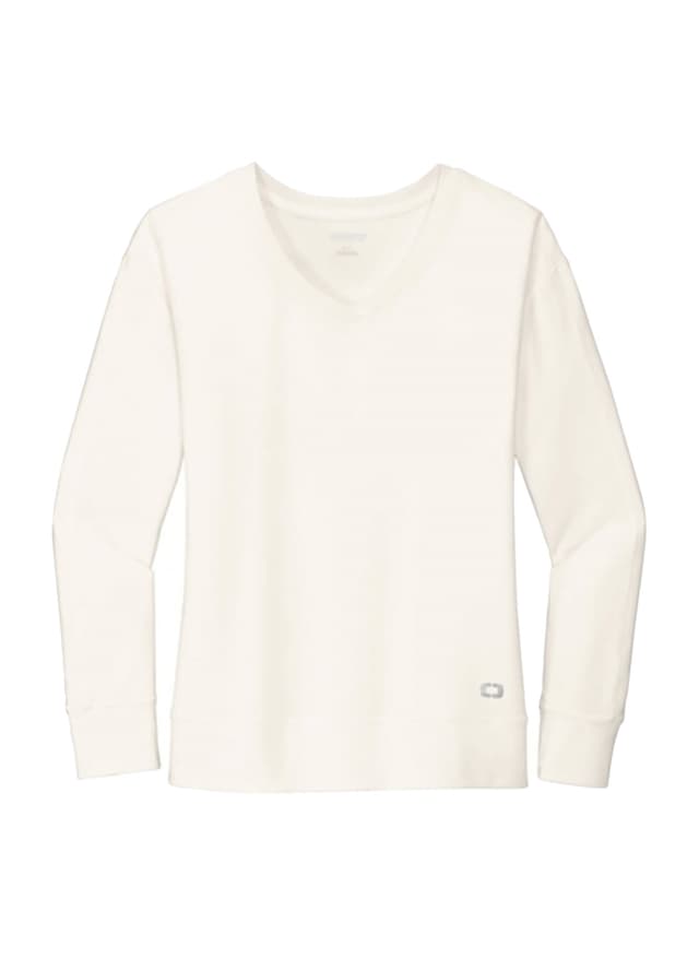 OGIO Women's Luuma Flex V-Neck Sweatshirt - White 3XL