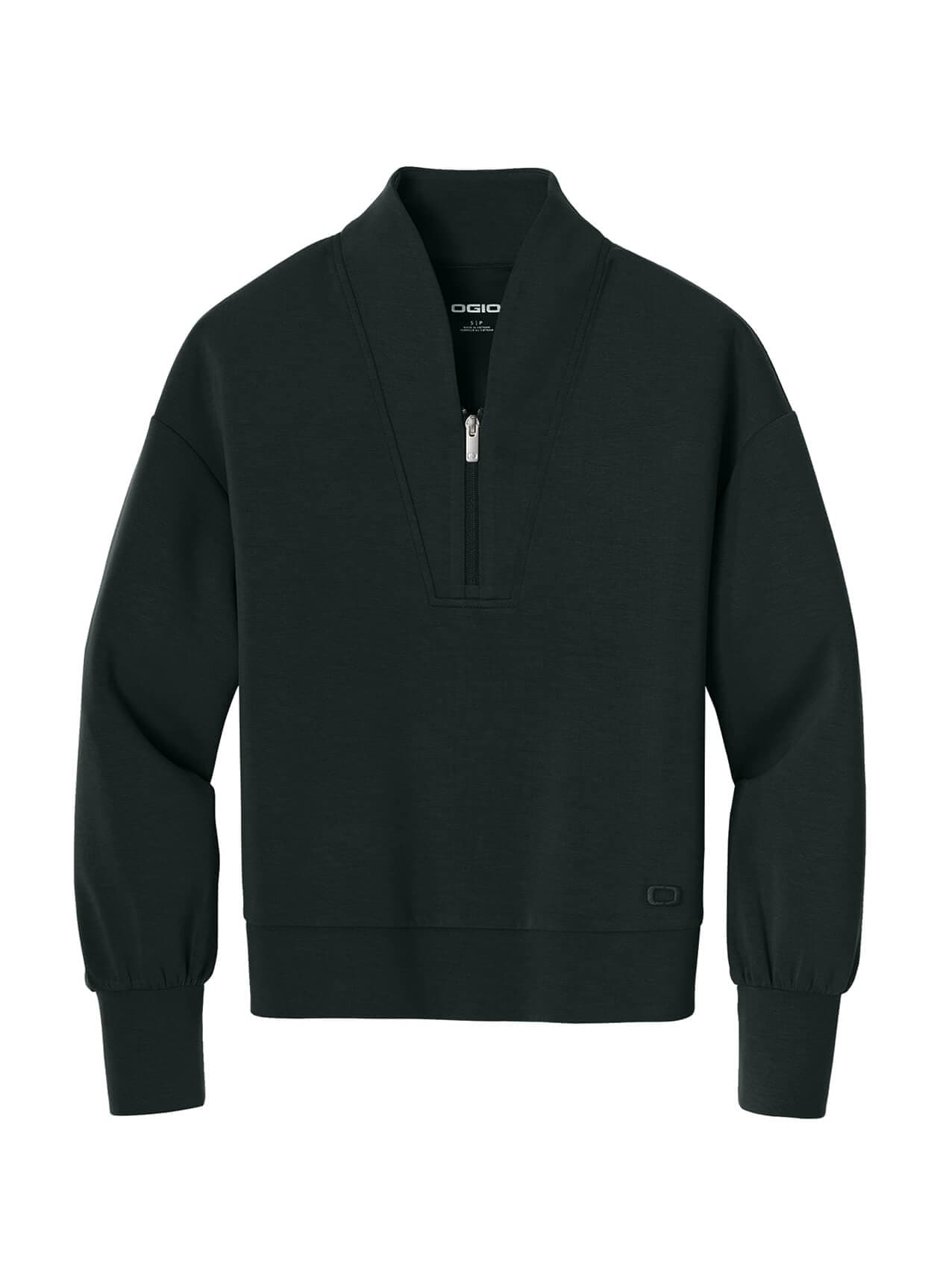 OGIO Women's Transcend Quarter-Zip - Black 3XL