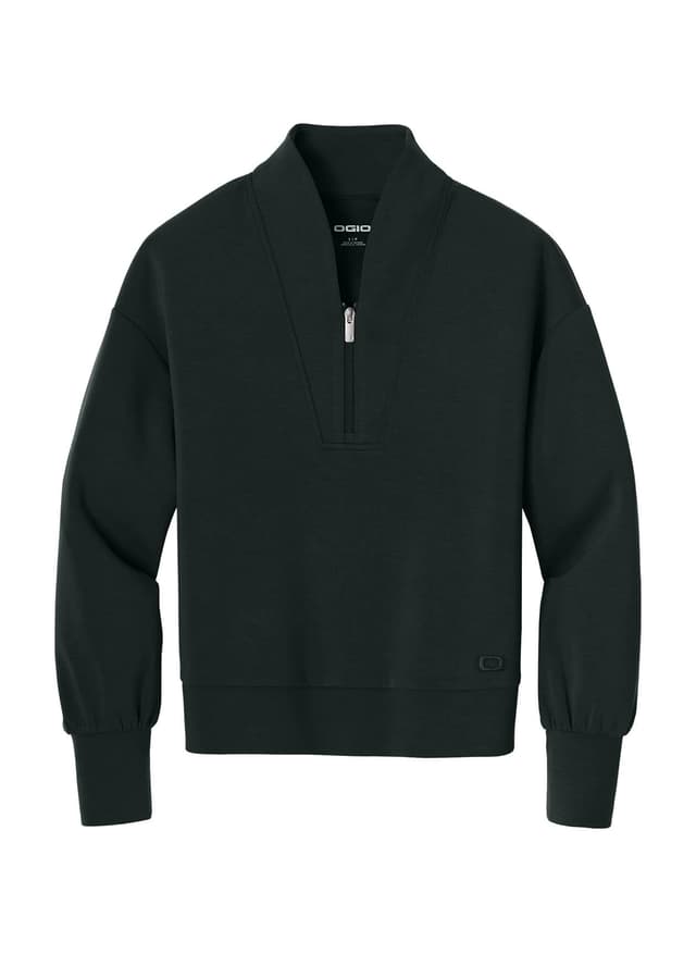OGIO Women's Transcend Quarter-Zip - Black 3XL