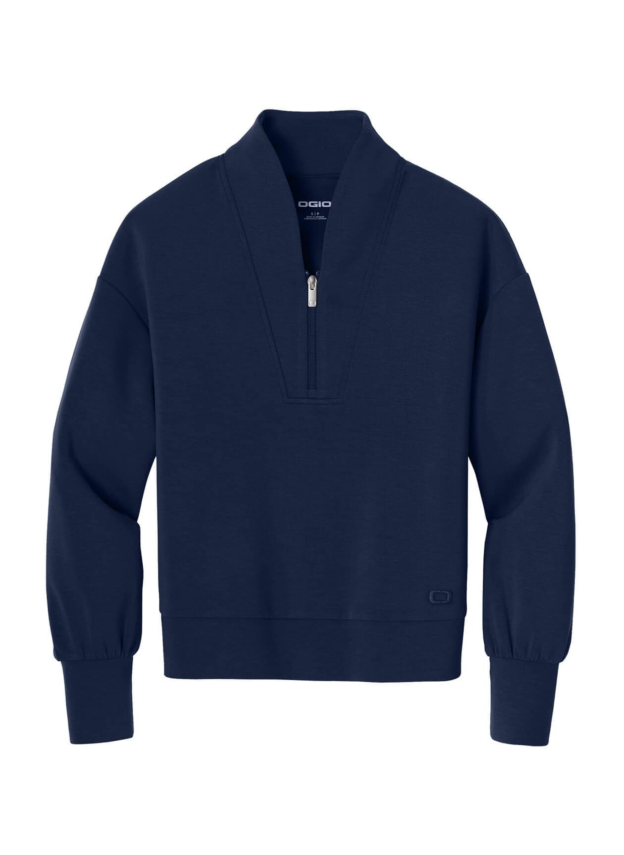 OGIO Women's Transcend Quarter-Zip - Navy 3XL