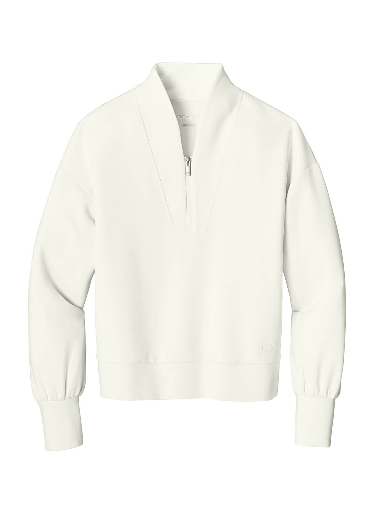 OGIO Women's Transcend Quarter-Zip - White 3XL