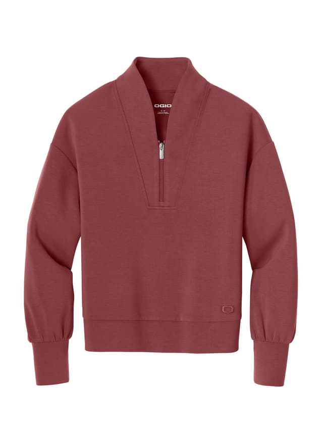 OGIO Women's Transcend Quarter-Zip - Red 3XL