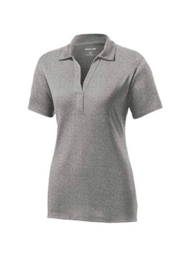 Sport-Tek Women's Heather Contender Polo - Light Grey 3XL
