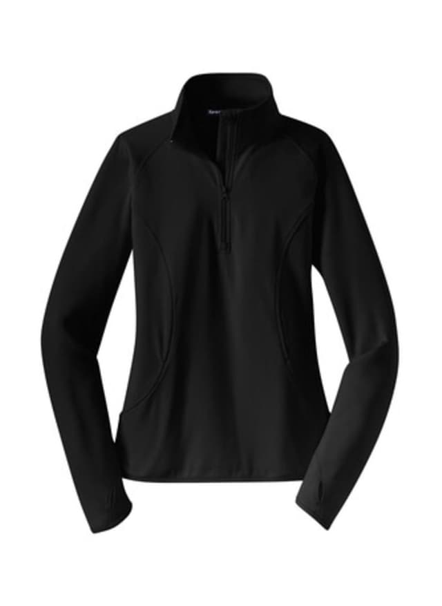 Sport-Tek Women's Sport-Wick Stretch Half-Zip - Black 3XL