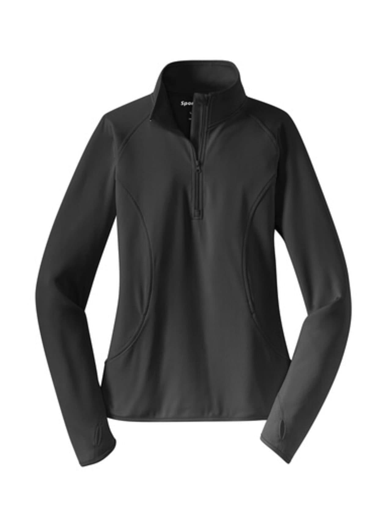 Sport-Tek Women's Sport-Wick Stretch Half-Zip - Dark Grey 3XL