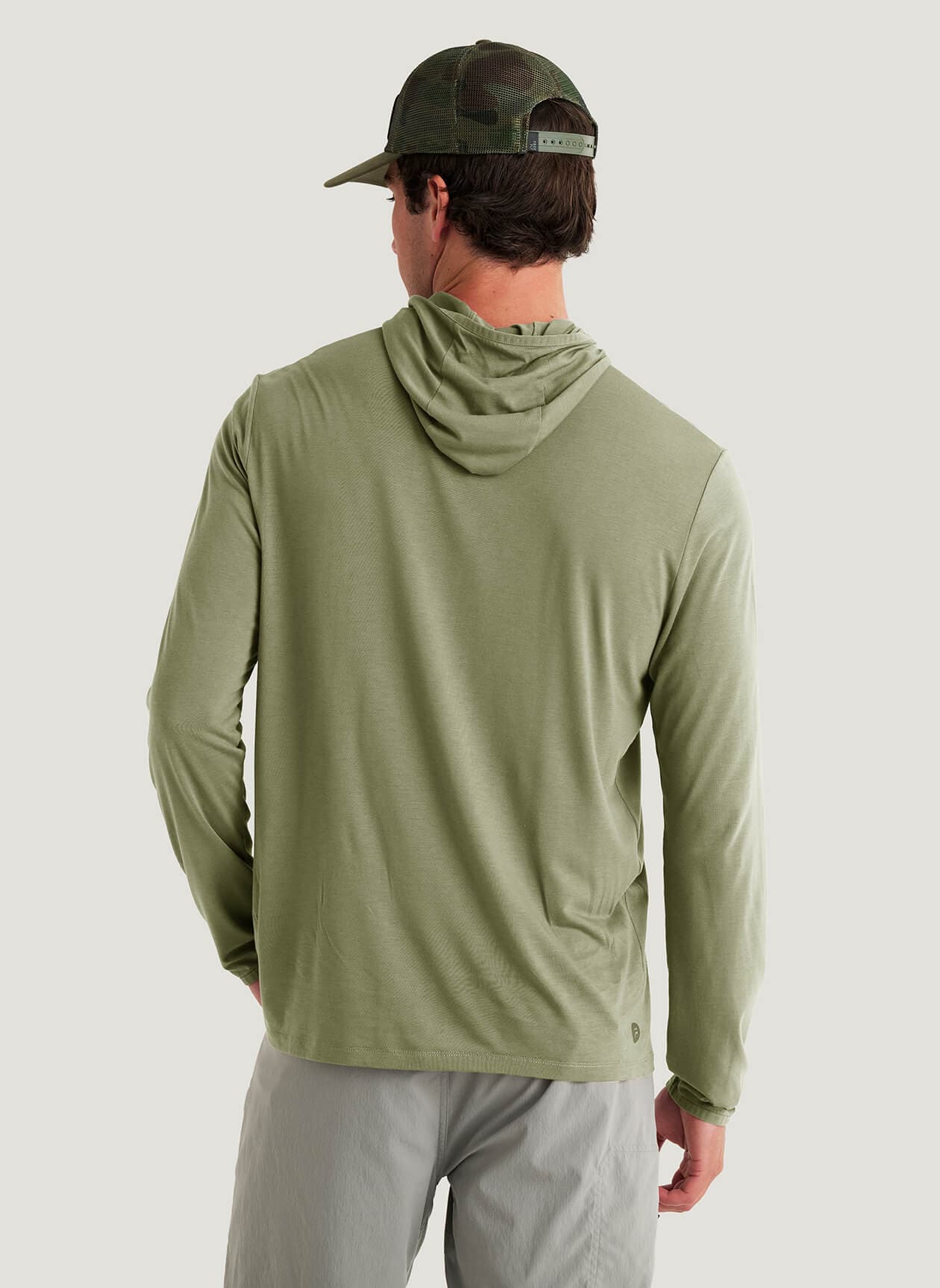 Free Fly Men's Bamboo Lightweight Hoodie - Oil Green (553) 3XL