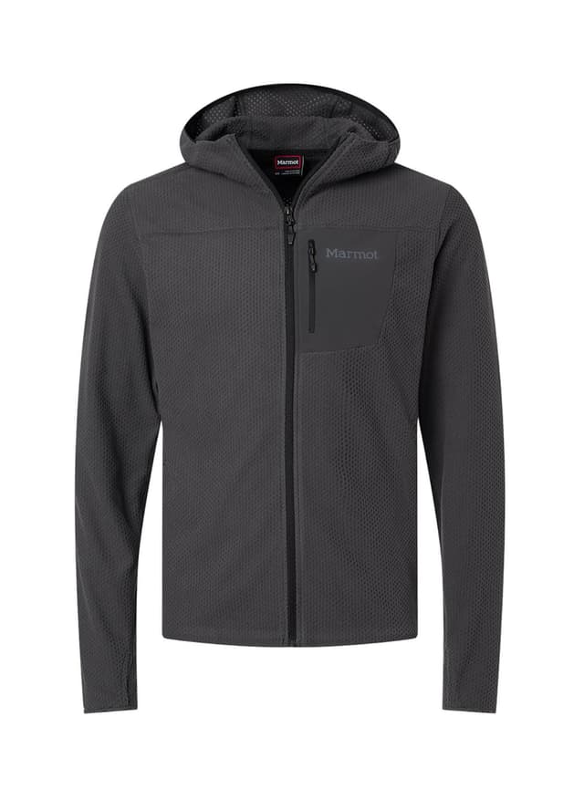 Marmot Men's Air Fleece Hooded Jacket - Black LG