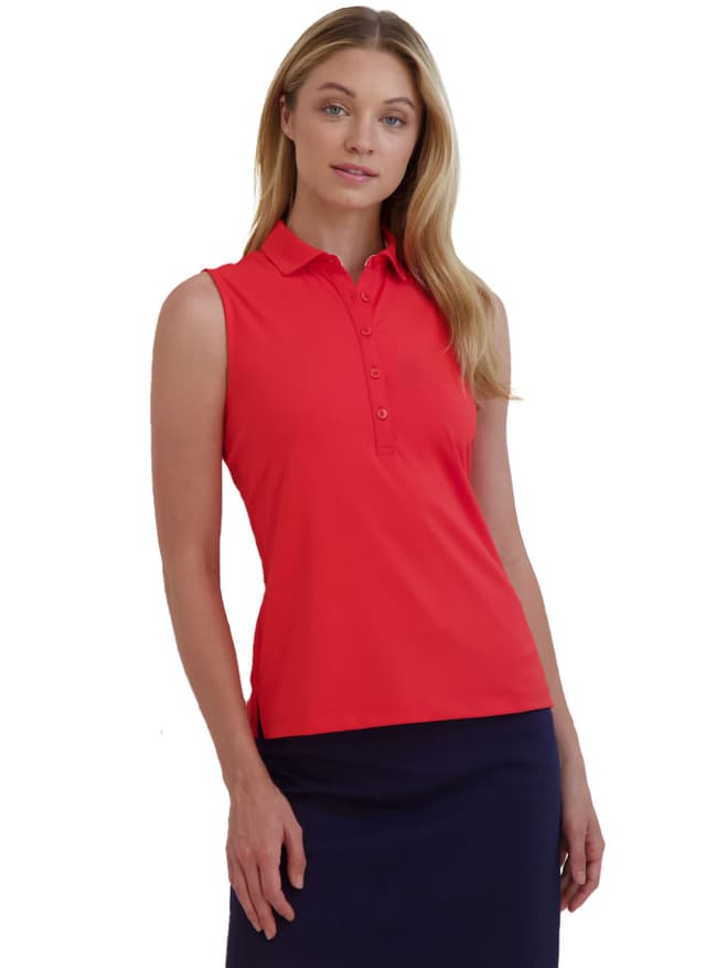 Fairway & Greene Women's Charlotte Sleeveless Polo - Lolly LG