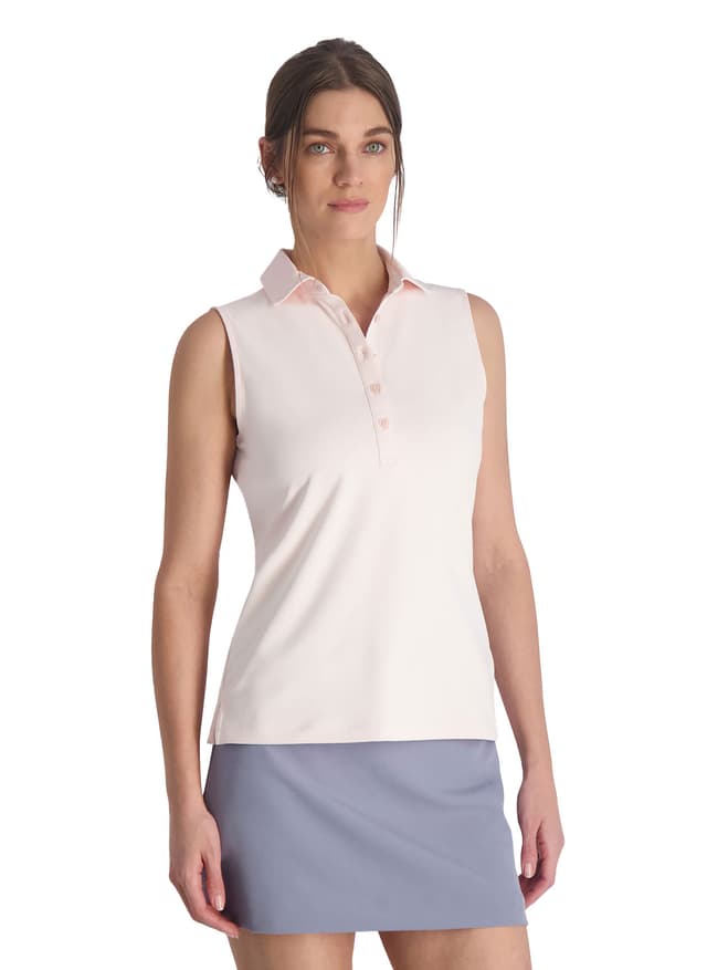Fairway & Greene Women's Charlotte Sleeveless Polo - Parfait LG