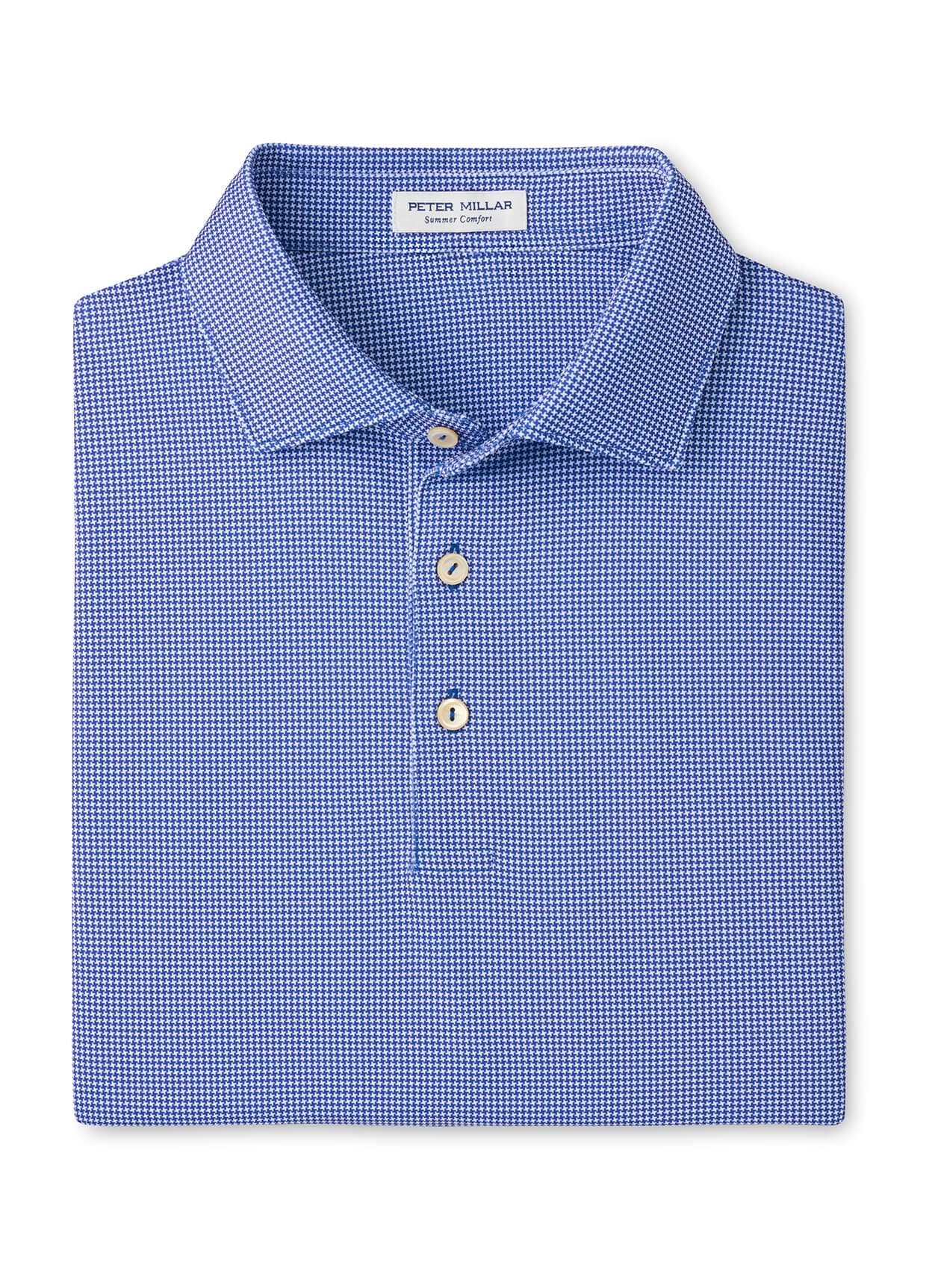 Peter Millar Men's Collegiate Border Performance Jersey Polo - Blue 3XL