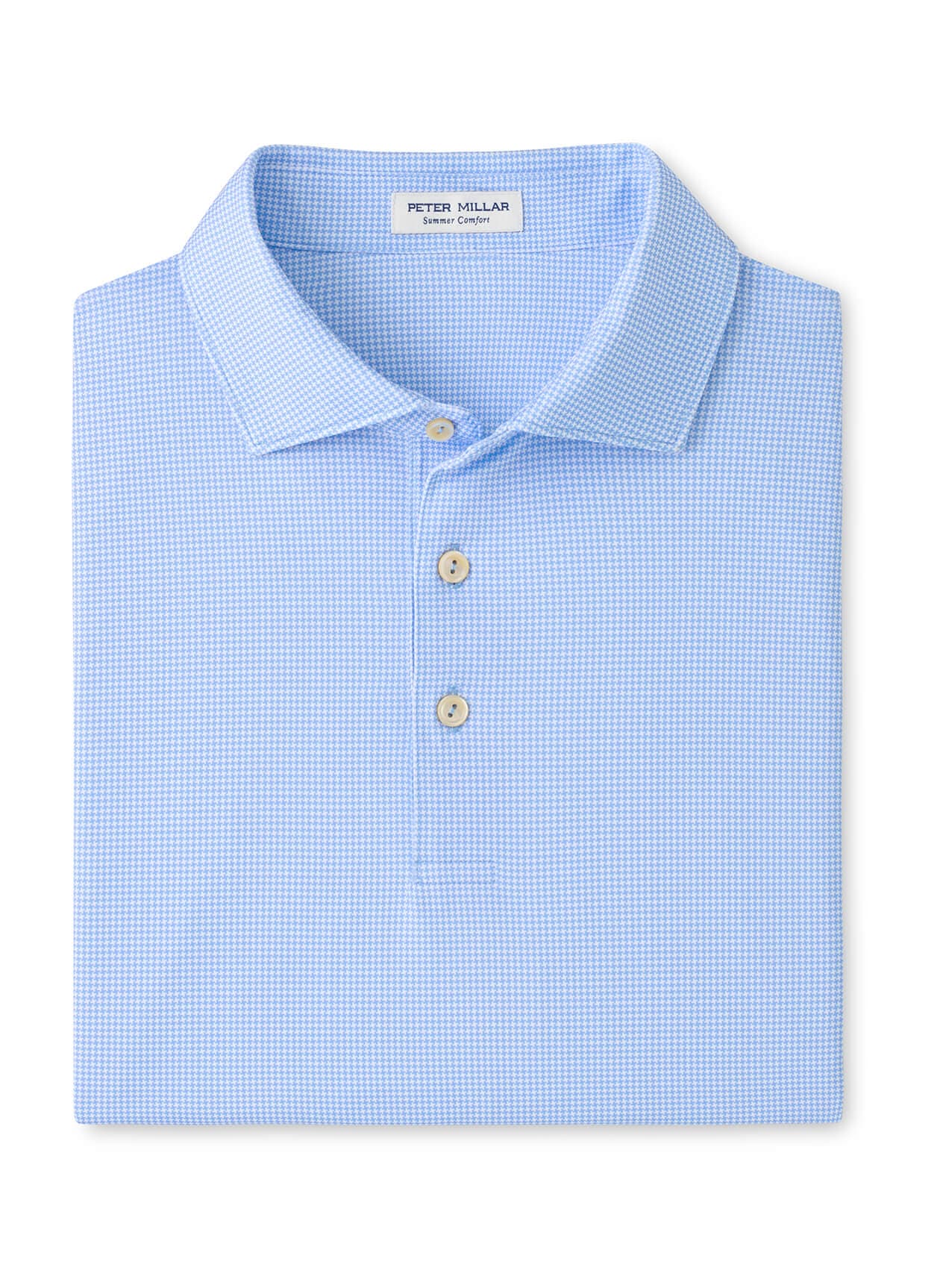 Peter Millar Men's Collegiate Border Performance Jersey Polo - Cyan 3XL