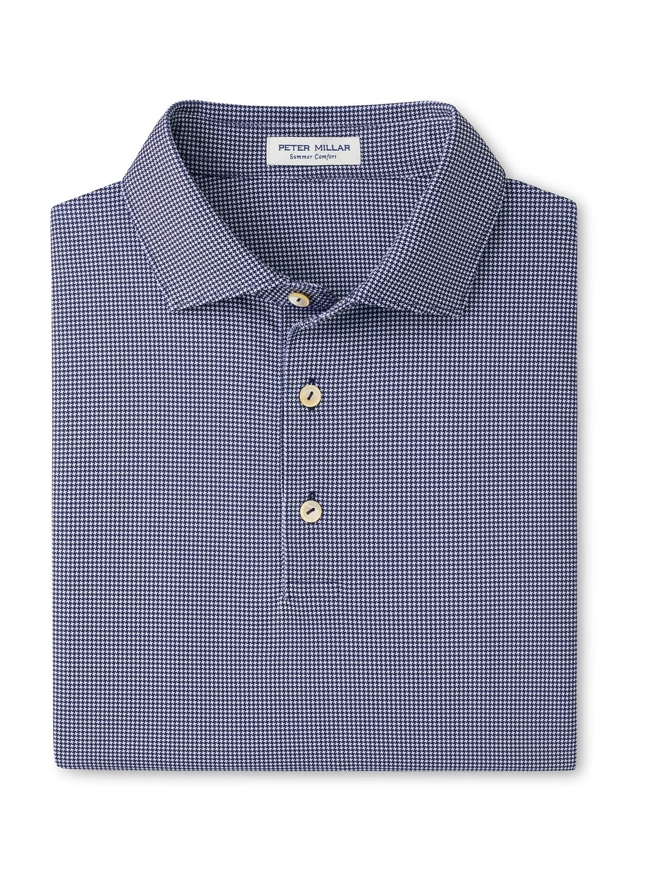 Peter Millar Men's Collegiate Border Performance Jersey Polo - Navy 3XL
