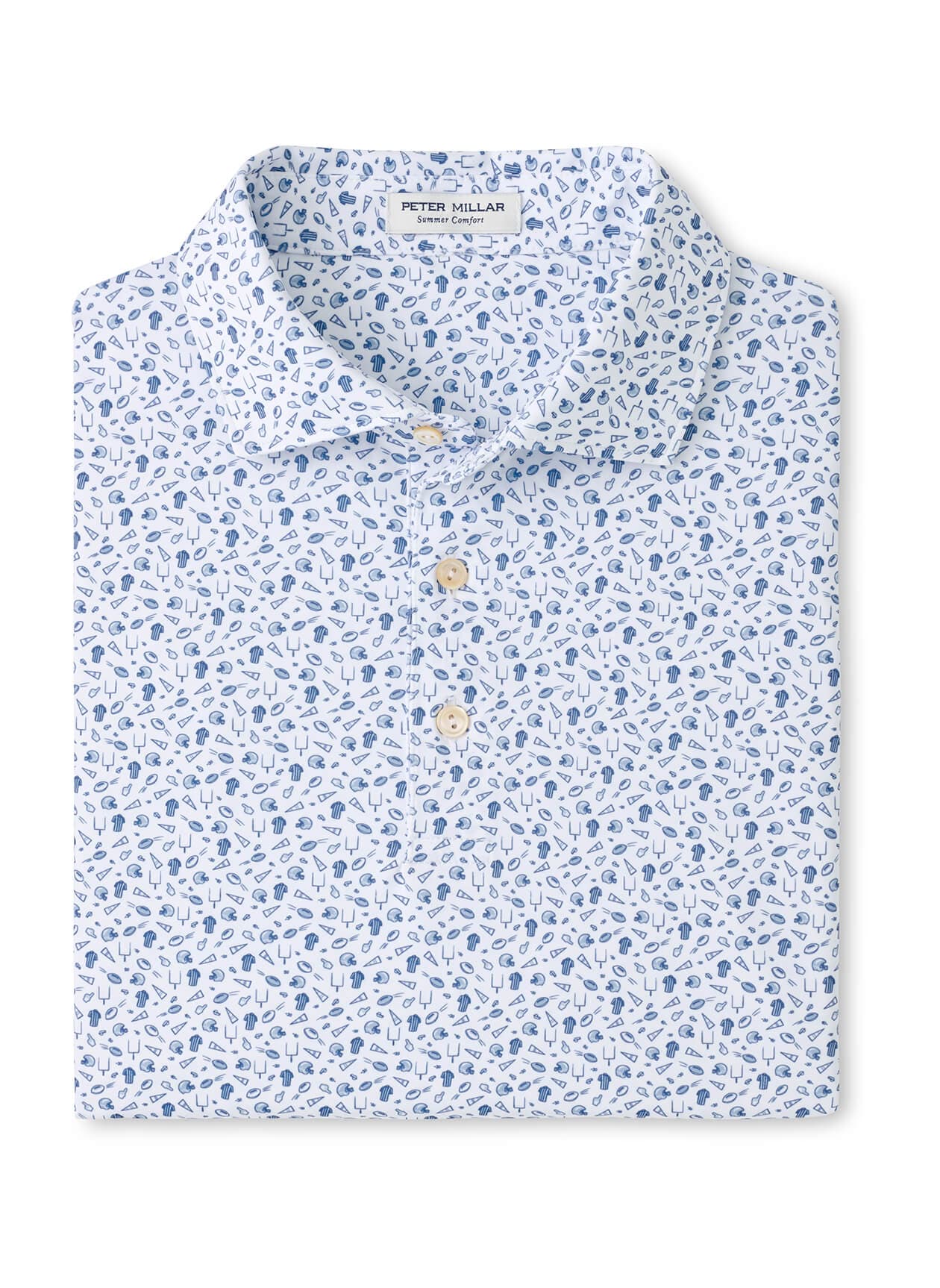 Peter Millar Men's Kickoff Performance Jersey Polo - Blue Frost (BFRST) 3XL