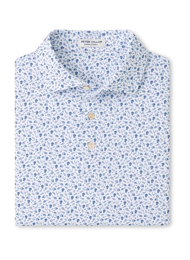 Peter Millar Men's Kickoff Performance Jersey Polo - Blue Frost (BFRST) 3XL