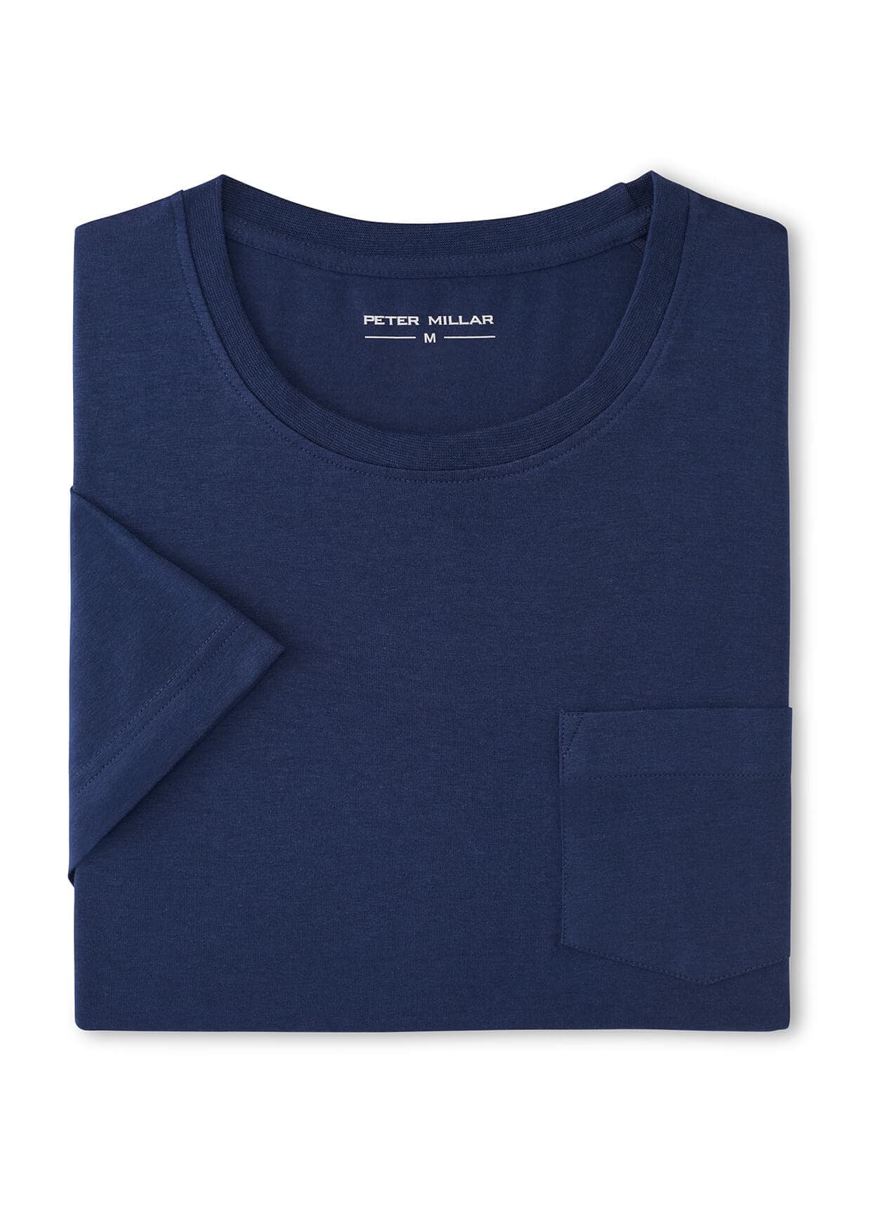 Peter Millar Men's Crown Comfort Short-Sleeve Pocket Tee SP26 - Navy 3XL