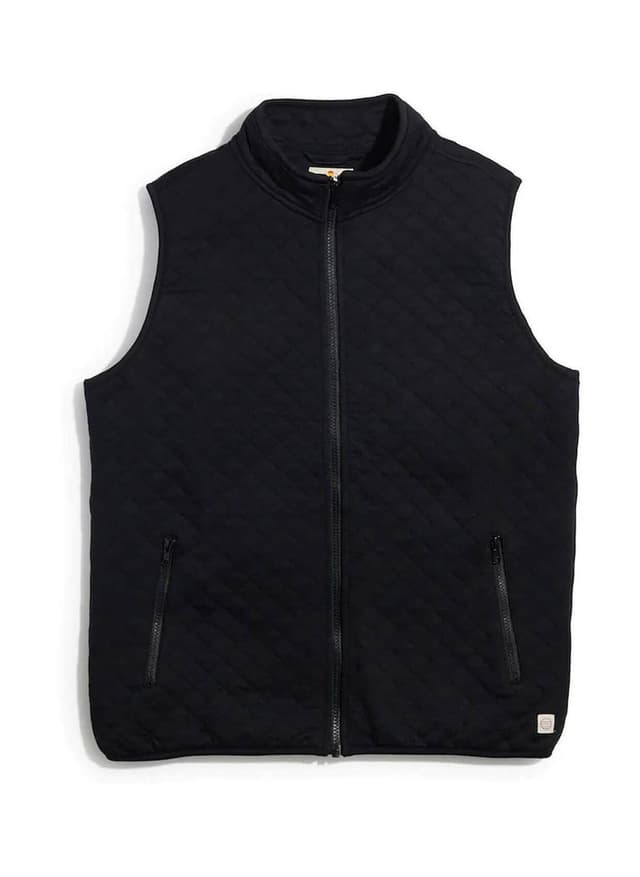 Marine Layer Men's Corbet Full-Zip Vest - Black 3XL