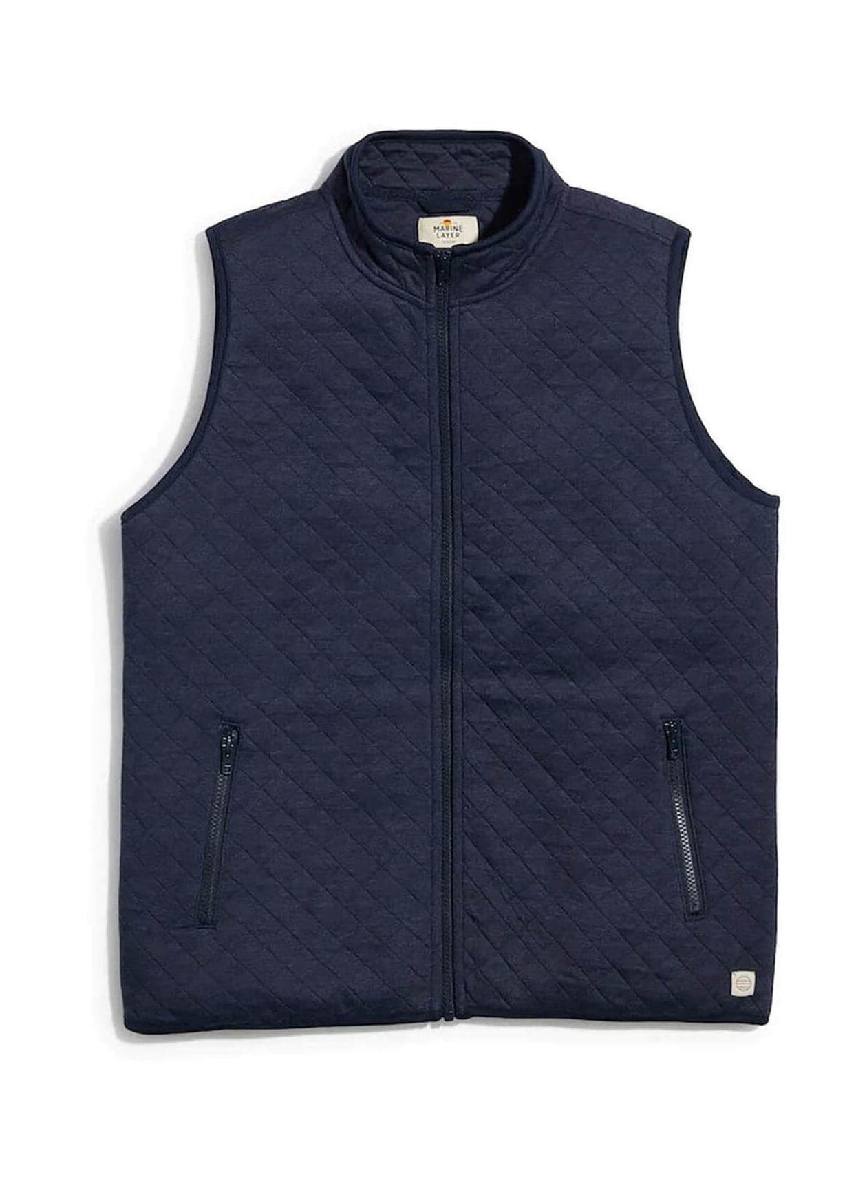 Marine Layer Men's Corbet Full-Zip Vest - Navy 3XL