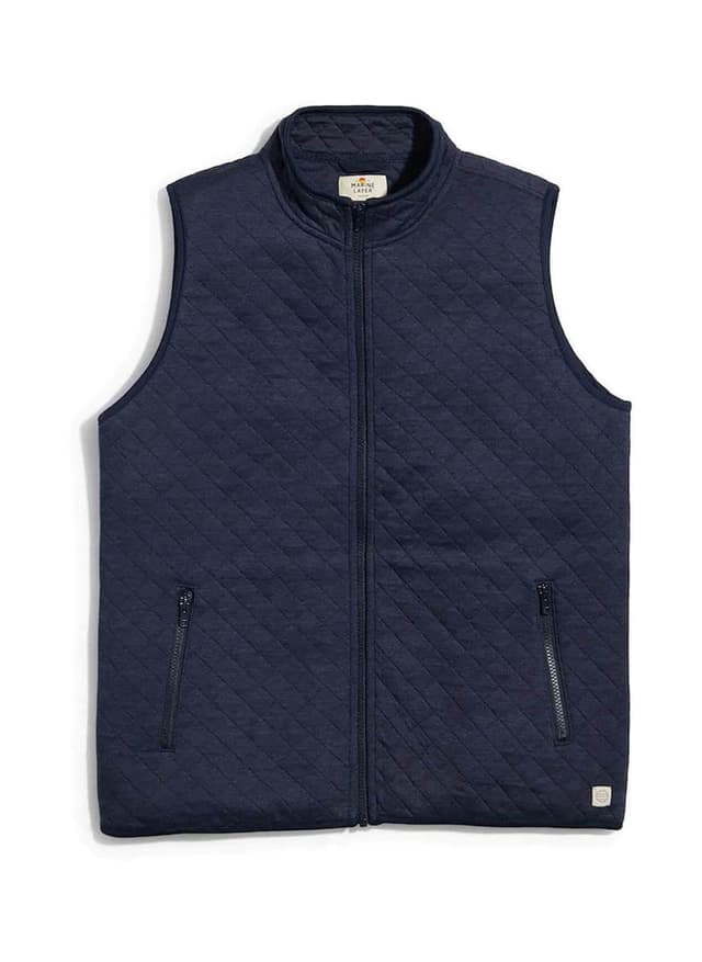 Marine Layer Men's Corbet Full-Zip Vest - Navy 3XL