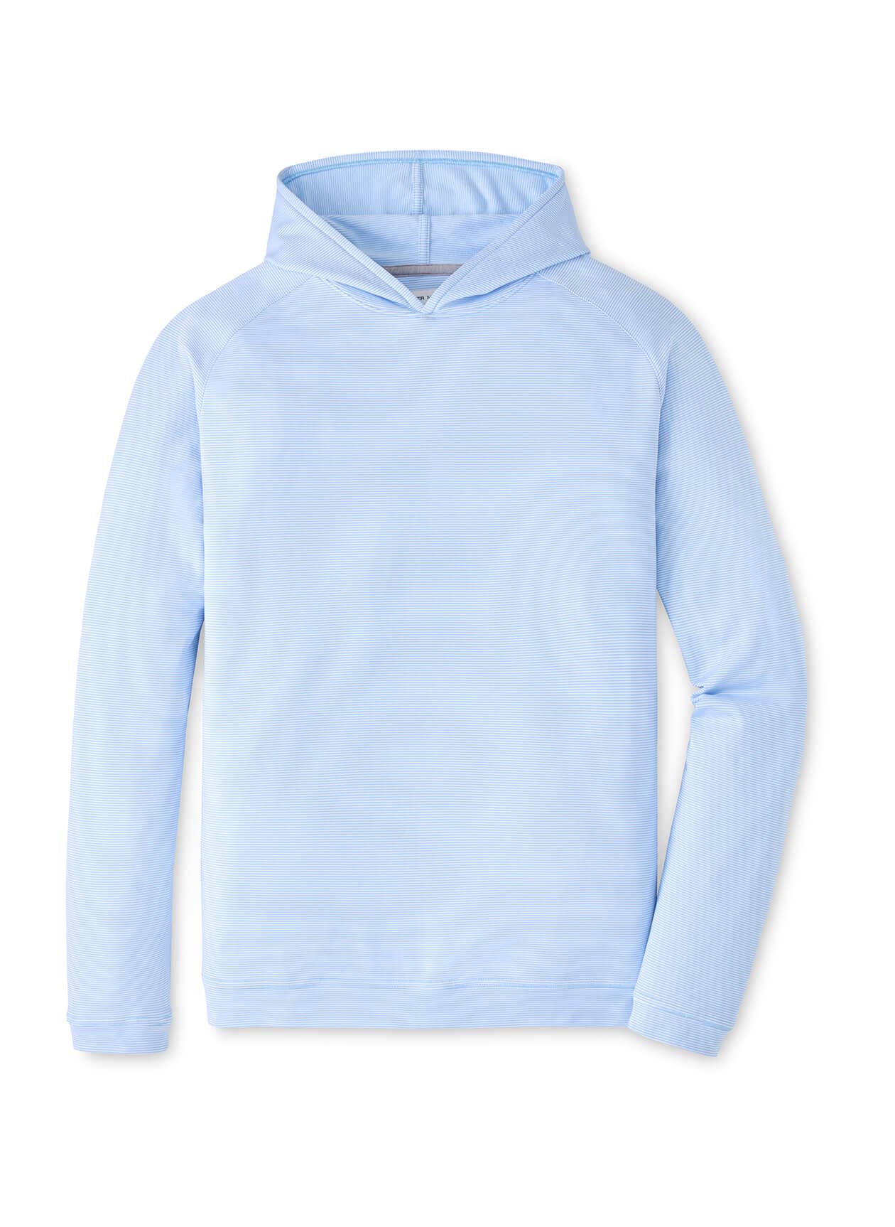 Peter Millar Men's Collegiate Pine Sugar Stripe Hoodie - Cyan 3XL