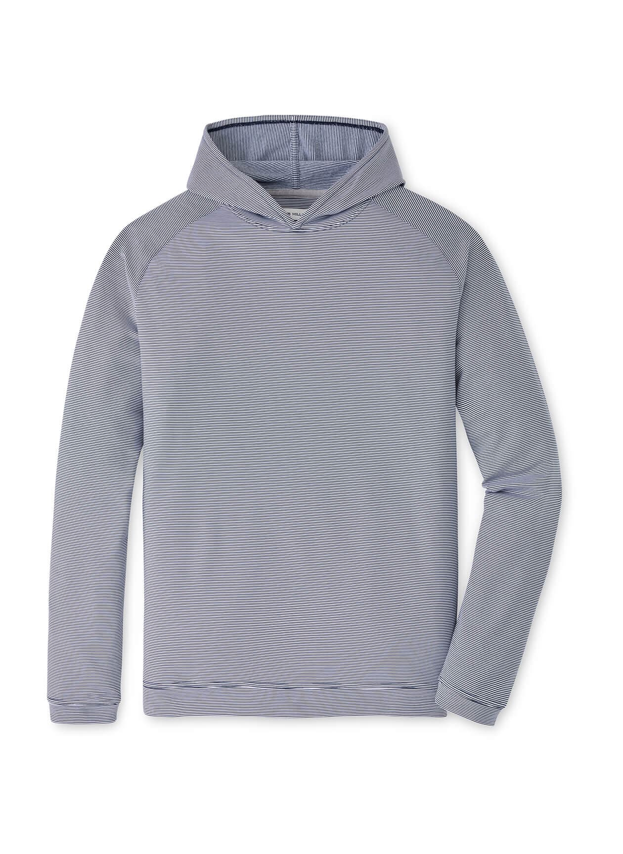 Peter Millar Men's Collegiate Pine Sugar Stripe Hoodie - Navy 3XL