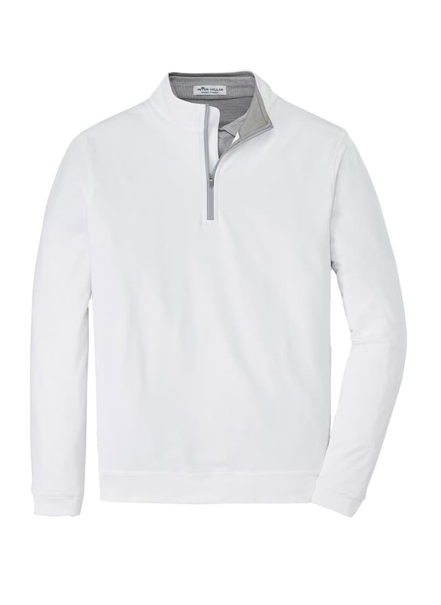 Peter Millar Men's Perth Performance Quarter-Zip - White 3XL