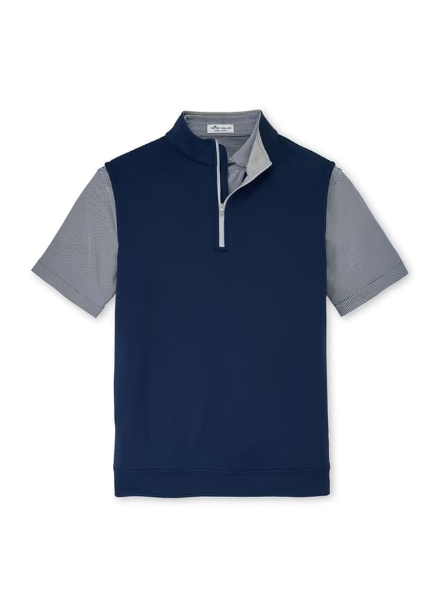 Peter Millar Men's Galway Performance Quarter-Zip Vest - Navy 3XL