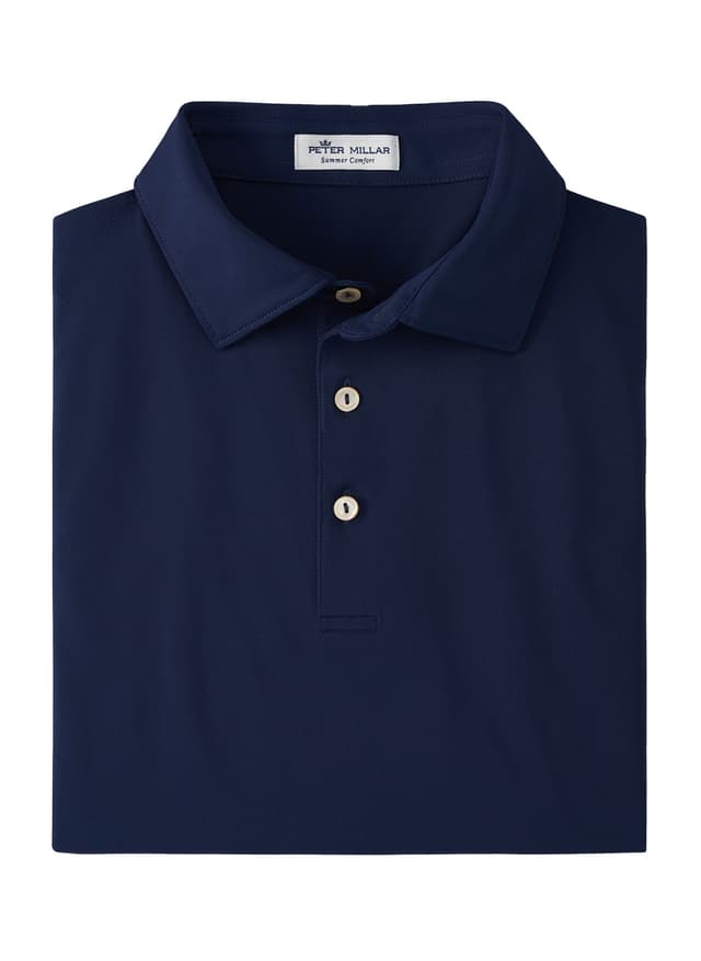 Peter Millar Men's Solid Stretch Polo - Navy (NVY) 3XL