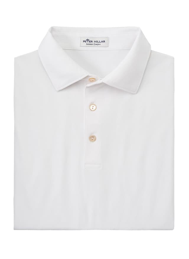 Peter Millar Men's Solid Stretch Polo - White 3XL