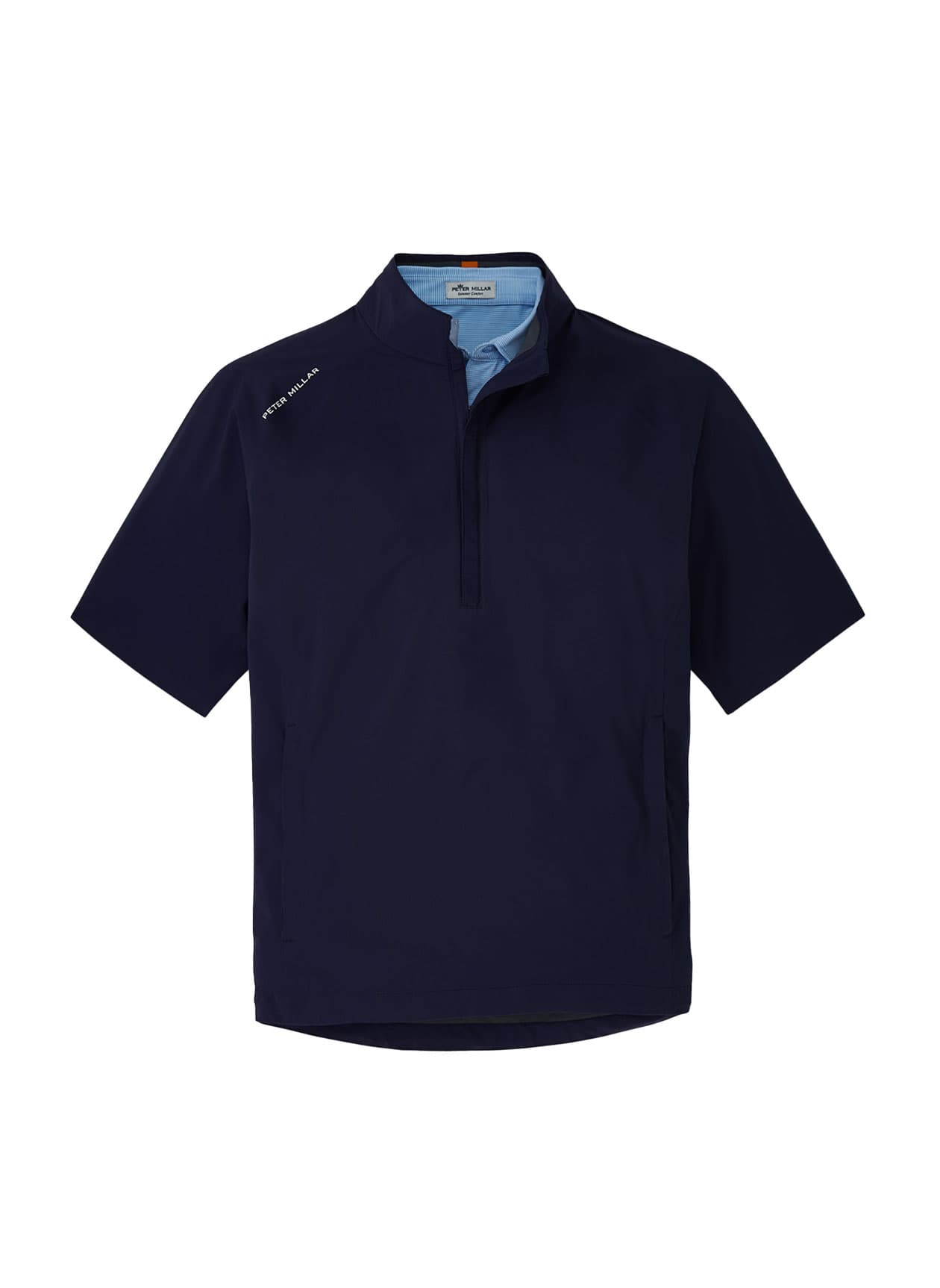 Peter Millar Men's Shield Short-Sleeve Rain Shell - Navy 3XL