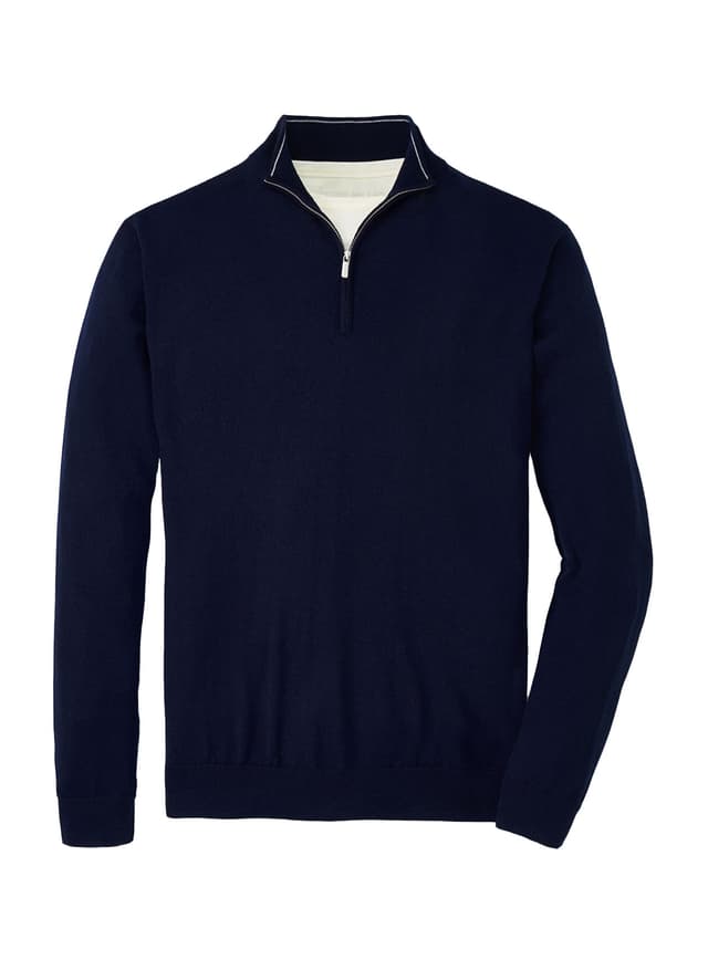 Peter Millar Men's Autumn Crest Quarter-Zip - Navy (NVY) 3XL