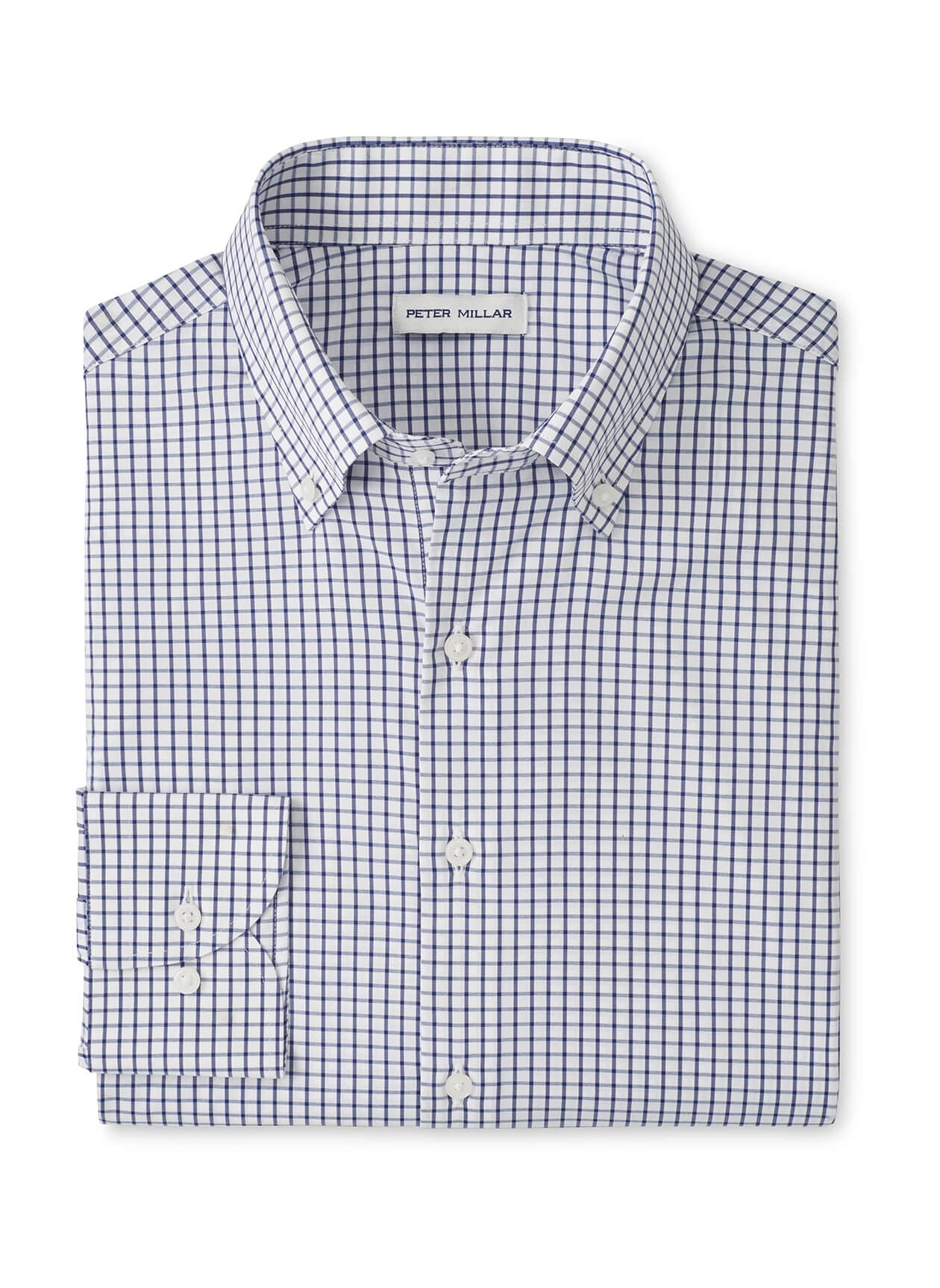 Peter Millar Men's Hanford Performance Twill Sport Shirt FW25 - Navy 3XL