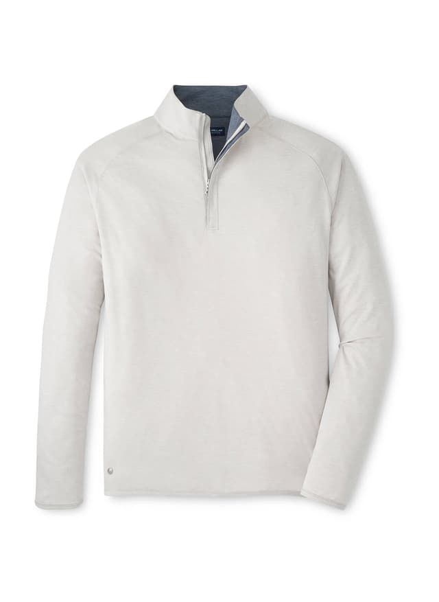 Men's Peter Millar Stealth Performance Quarter-Zip - British Grey (BRI) 3XL