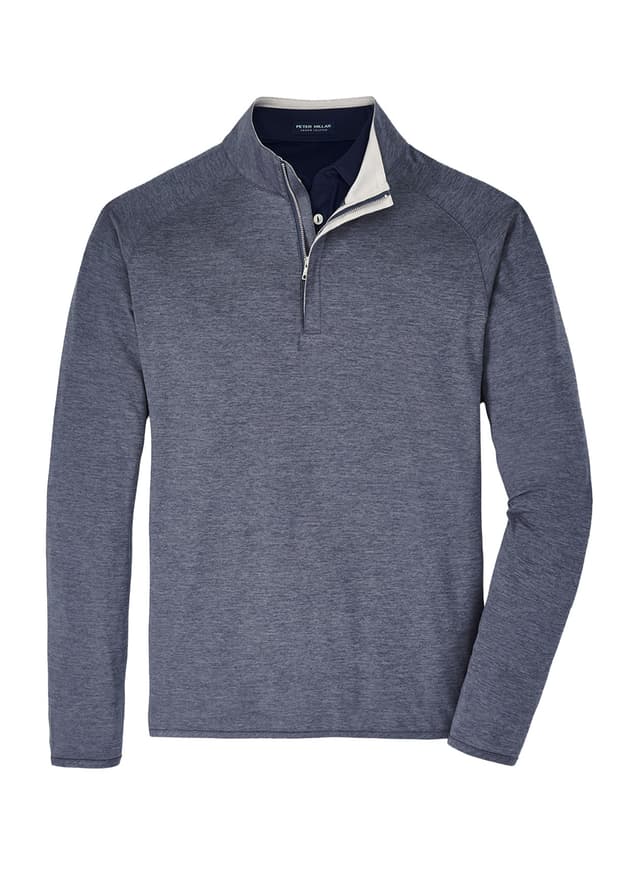 Men's Peter Millar Stealth Performance Quarter-Zip - Dark Grey 3XL