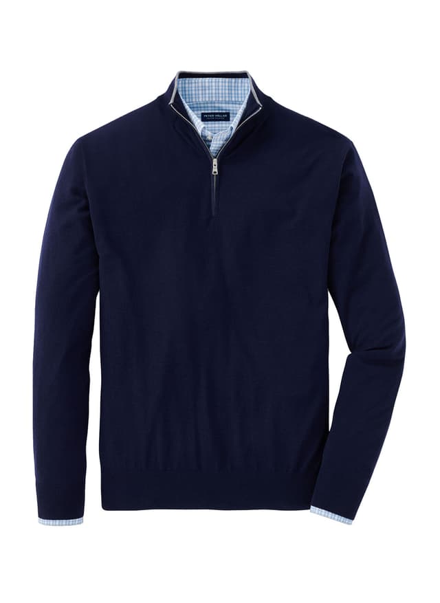 Peter Millar Men's Excursionist Flex Quarter-Zip - Navy (NVY) 3XL