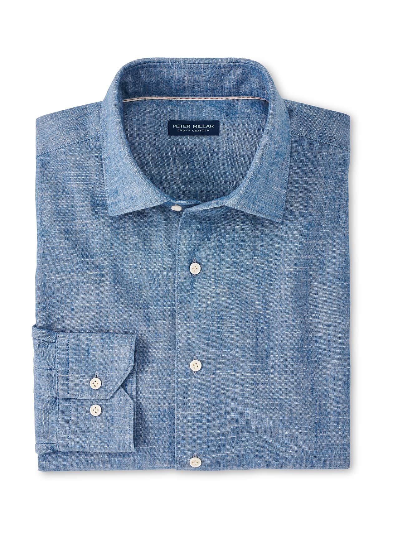 Peter Millar Men's Japanese Selvedge Sport Shirt - Navy LG