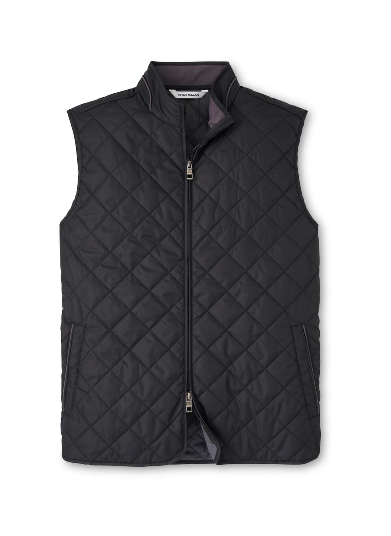 Peter Millar Men's Essex Quilted Vest (Essential) - Black 3XL
