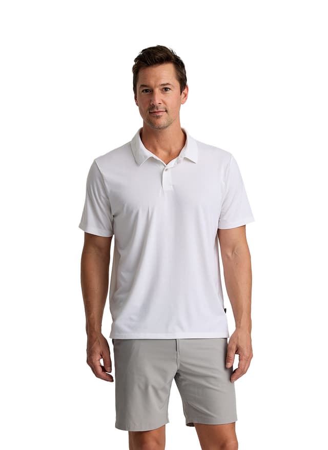 Free Fly Men's Elevate Polo - White LG