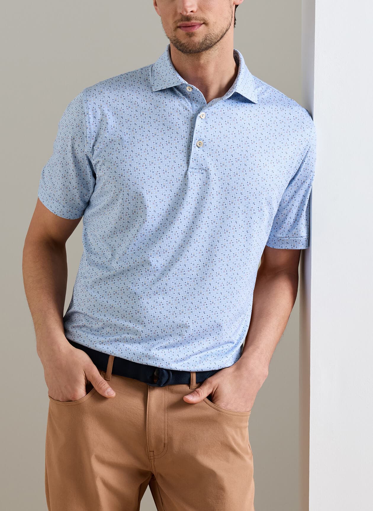 Peter Millar Men's Rivington Performance Jersey Polo - Lakeside 3XL