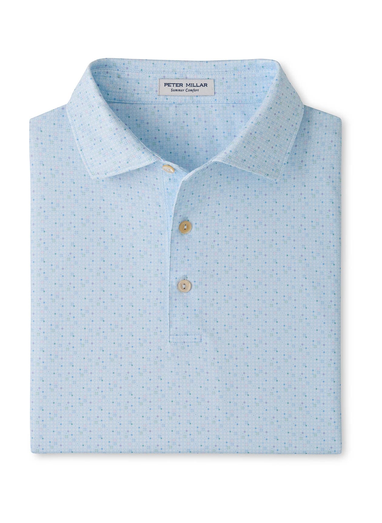 Peter Millar Men's Rivington Performance Jersey Polo - Pale Blue (PLBLU) 3XL