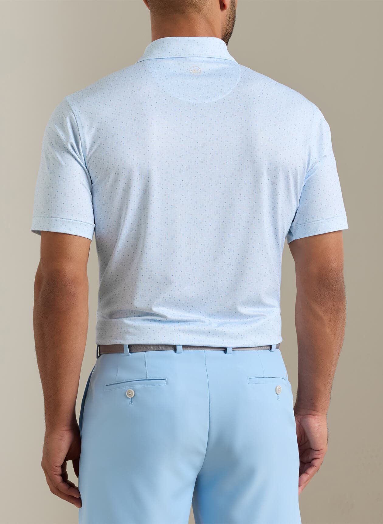 Peter Millar Men's Rivington Performance Jersey Polo - Pale Blue (PLBLU) 3XL