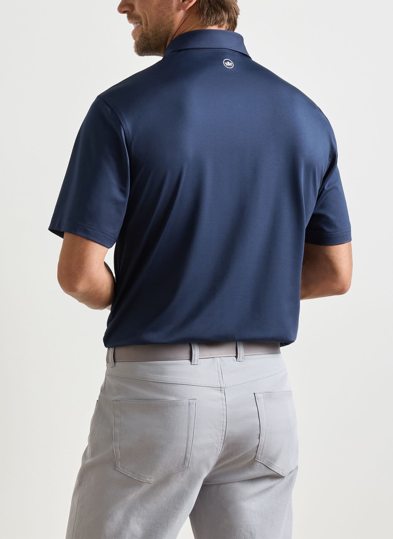 Peter Millar Men's Solid Performance Jersey Polo - F26 - Navy 3XL