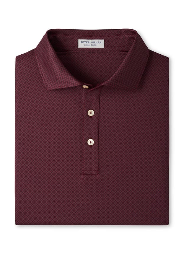 Peter Millar Men's Fulton Performance Jersey Polo - F26 - Red 3XL
