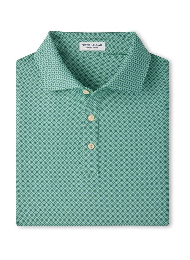 Peter Millar Men's Fulton Performance Jersey Polo - F26 - Green 3XL