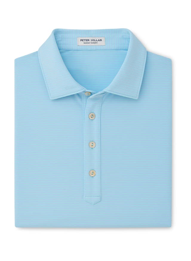Peter Millar Men's Wynn Performance Jersey Polo - Robin Blue 3XL