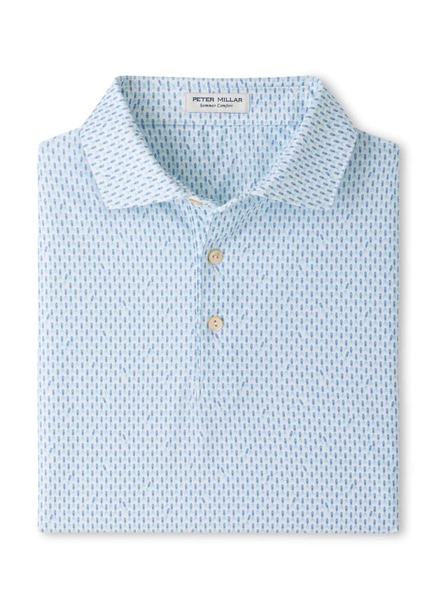 Peter Millar Men's Weekend Wake Performance Jersey Polo - White 3XL