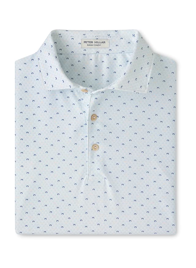 Peter Millar Men's Morning Sky Performance Jersey Polo - White 3XL