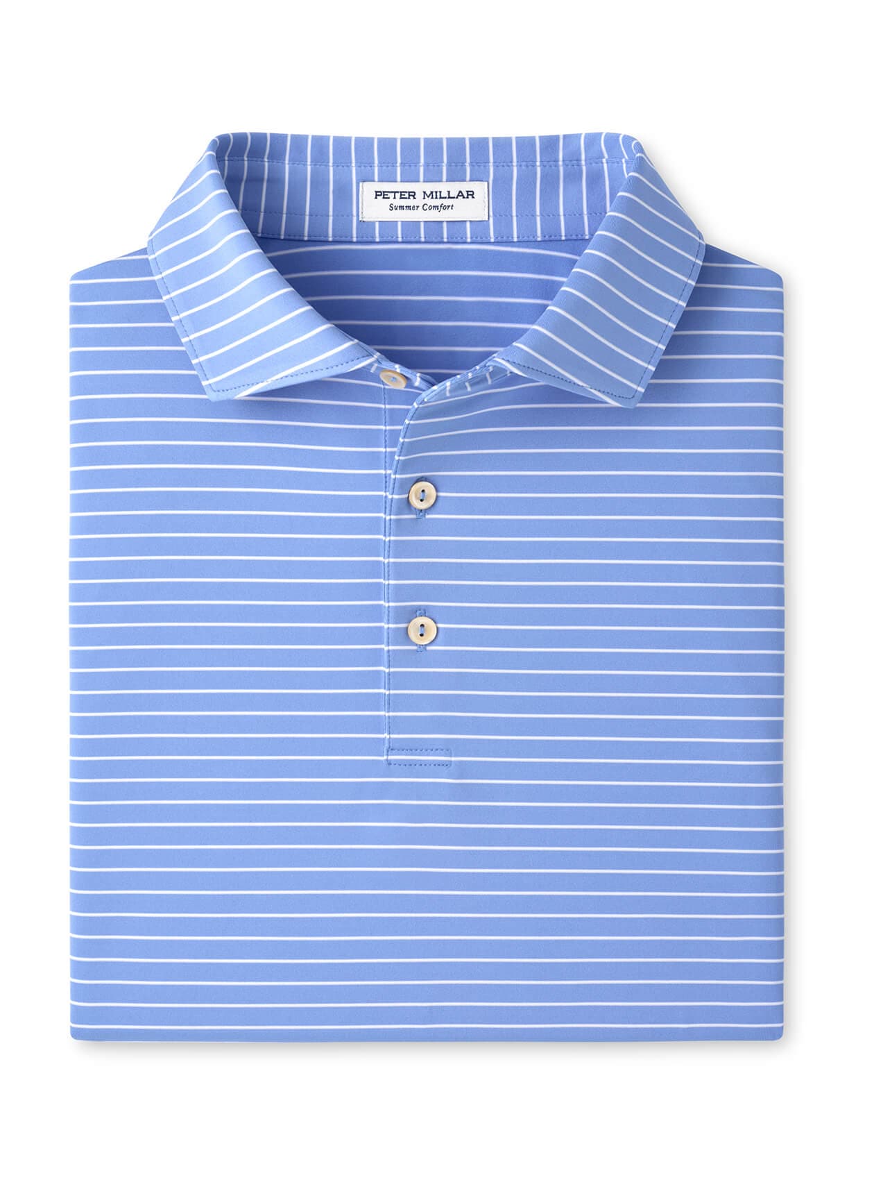 Peter Millar Men's Oaks Performance Jersey Polo - Cyan 3XL