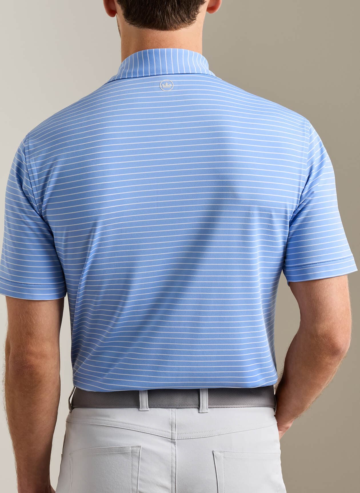 Peter Millar Men's Oaks Performance Jersey Polo - Cyan 3XL